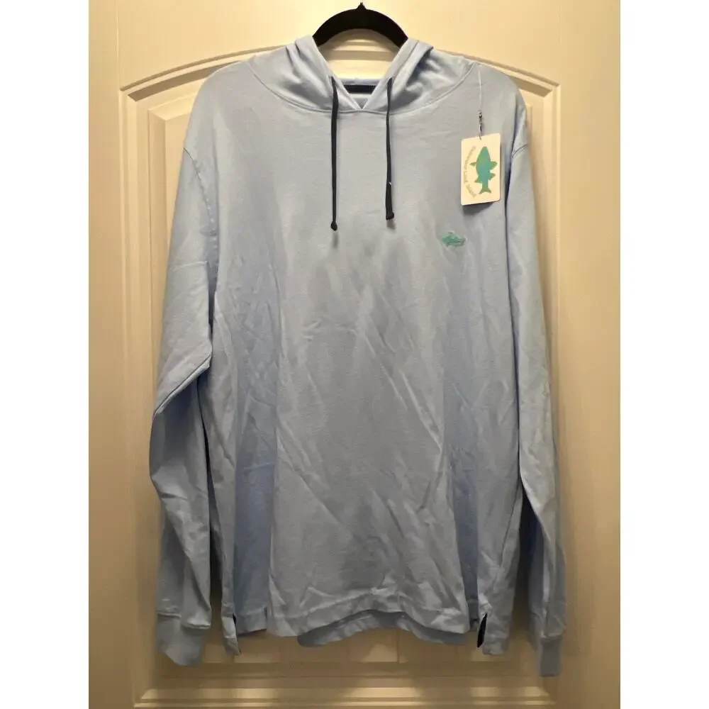 NWT Saltwater Clothing Co Men’s‎ Montauk Crab Pullover Hoodie Tee Size XL Blue